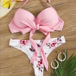 Pink floral Bikini